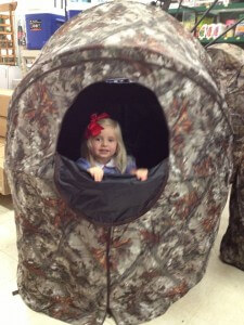 hunting blind granddaughter