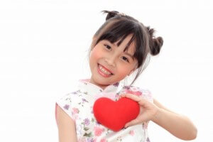 valentine's heart - little girl