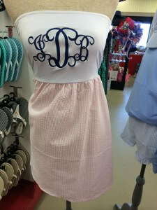 monogram dress - gift shop