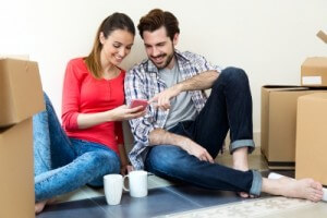 couple in new home