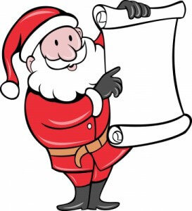 santa with his list