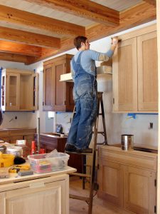 staining cabinets