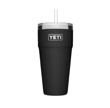 Yeti Rambler 26 Oz Cup With Straw Lid in Black - New & 100% Authentic